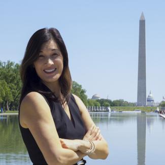 Marguerita "Rita" Cheng at the Washington Memorial