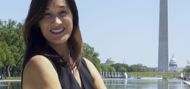 Marguerita "Rita" Cheng at the Washington Memorial